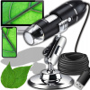 DIGITÁLNY USB MIKROSKOP S PRIBLÍŽENÍM 8 LED 1600 2MP