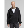Jaquard Velvet Zip-Hoody - black S