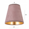 Lampové tienidlo - Lampa nočnej lampy luster 15/11h šedá látka (Lampa nočnej lampy luster 15/11h šedá látka)
