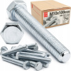 METRICKÁ SKRUTKA M10x100 pozink, trieda 8.8, DIN 933 - 1 kg.