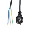 Solight flexo šnúra, 3x 1,5mm2, gumová, čierna, 5m