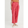 Nohavice s prímesou ľanu United Colors of Benetton 45BVDF09B ružová 40