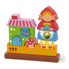 Viga Drevené magnetické puzzle kocky Červená Čiapočka 20x20x5 plnofarebný motív