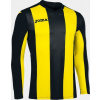 Joma Futbalový dres s dlhým rukávom PISA BLACK-YELLOW L/S Veľkosť: 2XS