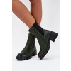 Dámska členková obuv RMR2038 Tmavo zelená s čiernou - Jezzi 38 tmavě zelená