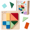 MONTESSORI DREVENÉ PUZZLE RÔZNE TVARY A FARBY 13 DIELOV 2+