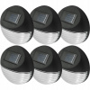 Solárne svietidlá - 6x solárne lampy schodisko čierne svietidlo (Solárne svietidlá - 6x solárne lampy schodisko čierne svietidlo)