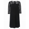 BELLYBUTTON MATERNITY tehotenské šaty po kolená s dlhým rukávom, čierne, veľkosť 32