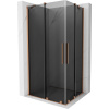 Mexen Velar Duo posuvná sprchová kabína 100 x 90 cm, grafit, brúsená meď - 871-100-090-42-65