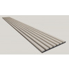 Dekoračný 3D lamelový Akustic panel 265x30x2,4 cm Filc MDF Čierna lamela CPL Betón Svetlý 3D-F-BET-CIER