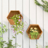 Vidaxl Nástenné kvetináče hrdzavé, cortenová oceľ 30x10x25 cm 2 ks