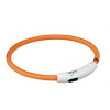 Trixie Svietiaci obojok USB M-L 45 cm/7 mm oranžový