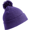 Result Headwear Čepice s bambulí RC 028X, pletená COT28028X35099-purple Purpurová UNI