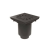 Vpusť kanalizačné spodné D 160/110-250 mm, suchá klapka, plastová mriežka, čierna, ENPRO