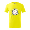 Baseball lopta v triku - Tričko detské bavlnené - 158 cm/12 rokov ( Citrónová )