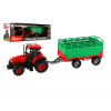 Teddies Traktor Zetor s vlekom plast 36cm na zotrvačník na bat. so svetlom so zvukom v krabici 39x13x13cm