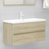 vidaXL Skrinka pod umývadlo, dub sonoma 90x38,5x45cm, kompozitné drevo - Hnedá - 8897-150665