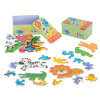 Puzzle safari zvieratká v kovovej krabice 25 prvkov