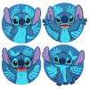 CurePink Gumové tácky pod sklenice Disney Lilo & Stitch Stitch 4 ks 10x10 cm