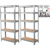 STREND PRO Regál Racks, kovový, MDF, 5 políc, 1800x900x300 mm, bal. 2ks