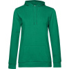 B&C | #Hoodie /women, Dámska mikina s kapucňou, zelená kelly, S