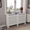 vidaXL Kryt na radiátor, biely 152x19x81,5 cm, MDF 284321