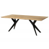 Bighome - Jedálenský stôl mango 180x90x76 prírodný lak / epoxidová čierna, podstavec hviezda antracit matný EPOXY