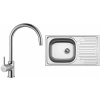 Set Sinks N43 (dřez Classic 760 V 0,5 mm, matný + baterie Vitalia Chrom - lesklý)