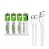 USB nabíjacia batéria AAA - 4 kusy