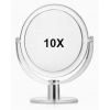 Bezfarebné podlahové zrkadlo Beauty (10x zväčšovacie obojstranné kozmetické zrkadlo, priemer 17 cm)