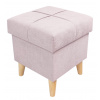 Čalúnený taburet s úložným priestorom Dream 1 svetlo ružová
