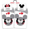 Jerry Fabrics Obliečky Mickey and Minnie love grey 140x200, 70x90 cm