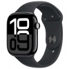 Apple Watch Series 10 GPS + Cellular 46mm Jet Black Aluminium Case with Black Sport Band - M/L (MWY43QC/A)