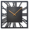 Moderné drevené hodiny EKO Loft Adulto štvorcové - antracitové