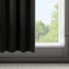 Eurofirany Záves 140x175 cm čierny zatemňujúci matný na kovové krúžky LOGAN