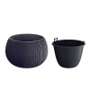 Kvetináč s vkladom SPLOFY BOWL antracit 23,9 cm