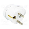 Konektor napájecí AC vidlice zástrčka 2P+PE 230VAC 16A bilá
