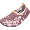 Barefoot topánky do vody Playshoes Fialové s kvetmi Veľkosť: 24-25, Vnútorná dĺžka topánky: 15,7 cm, Vnútorná šírka topánky: 6,7 cm