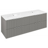 Sapho CIRASA STRIP umývadlová skrinka s dvojitým umývadlom 141x54x46cm, agila CR141-4343S-21