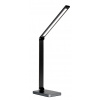 Platinet PDL888B stolní LED lampa 10W stmívatelná, bezdrátové nabíjení, USB port, černá