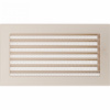 KRATKI Vetracia krbová mriežka KLASIK 17x30 s pohyblivou žalúziou krémová