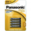 PANASONIC Alkalické baterie Alkaline Power LR03APB/4BP AAA 1,5V (Blistr 4ks)