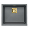 Alveus QUADRIX 50 MONARCH kuchynský granitový drez so sifónom 56x46 - Steel+prepad gold 1108037+gold