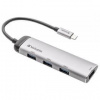 USB Hub Verbatim USB-C/USB 3.2 Gen 1 (49147) strieborný