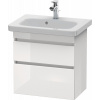 DURAVIT DuraStyle závesná skrinka pod umývadlo Compact, 2 zásuvky, 580 x 368 x 610 mm, biela vysoký lesk, DS647902222