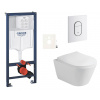 Siko Závěsný wc set do lehkých stěn / předstěnová montáž Glacera Ava GRSAVAASH0