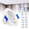 UISEBRT 20PCS LED zapustené svetlo 5W studená biela zapustené reflektory stropné svetlo sada zapustené miesto 230V