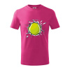 Tenisová loptička v triku - Tričko detské bavlnené - 122 cm/6 rokov ( Malinová )