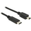 Delock USB kábel USB 2.0 USB Mini-B zástrčka, USB-C ® zástrčka 0.50 m čierna 83335; 83335