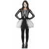 Kostým Kostra čierno-biela 14-16 rokov